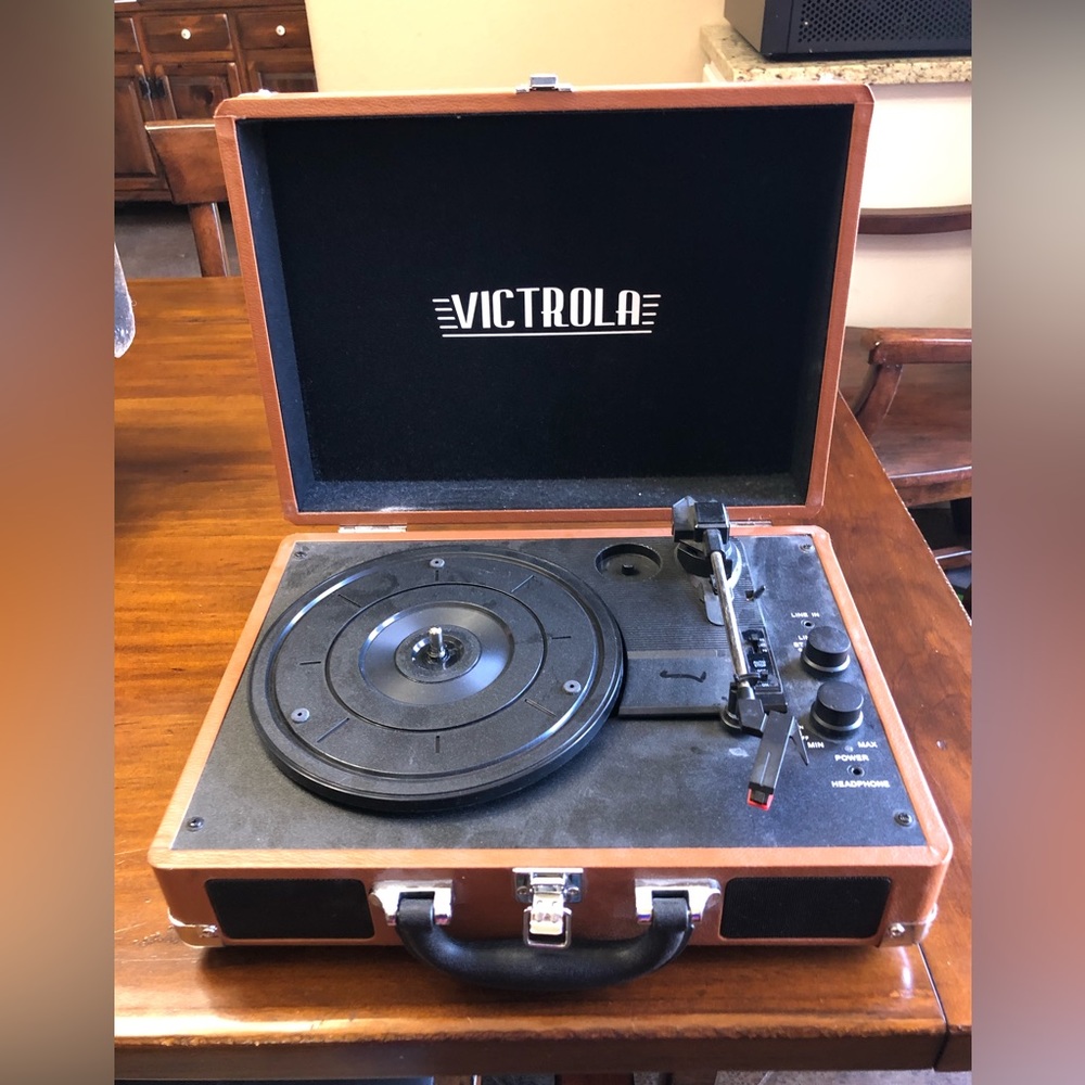 Victrola vinyl record player.